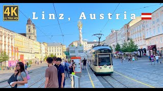 Linz, Austria 🇦🇹 | A Beautiful 🤩 Sunny ☀️  City Walking Tour | 4K Ultra HD 60 FPS