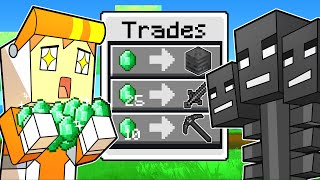 minecraft but MOBS HAVE OVERPOWERED TRADES