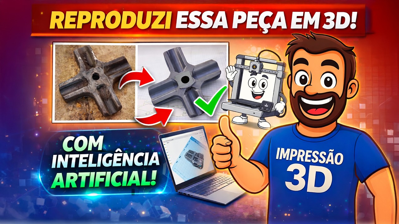 Como Replicar uma Peça com IA e Impressora 3D (Sem usar Scanner)
