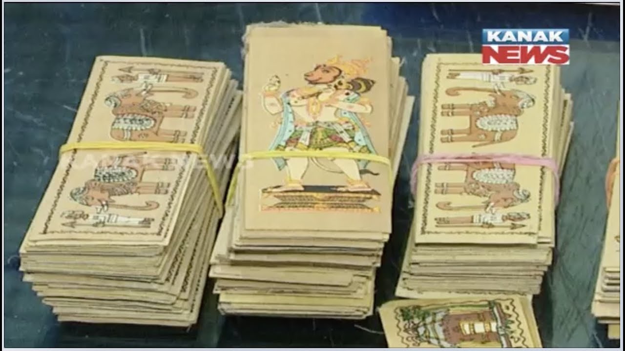 Since 36 Years Saroj Rath From Bhubaneswar Making Invitation Card In Palm Leaf