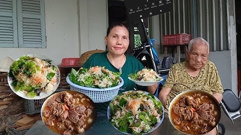 Bữa quê nhà của Bà lão 101 tuổi vịt chạy đồng kho sả ớt chấm rau ghém hái quanh nhà