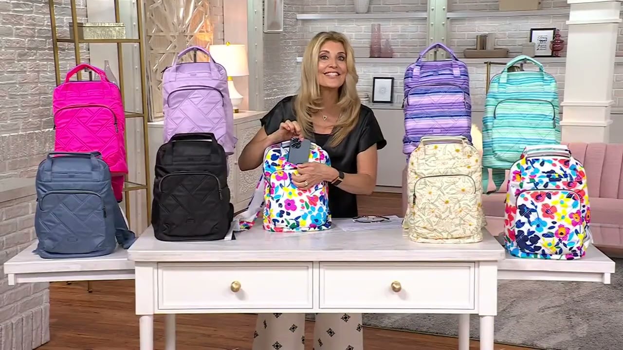 Lug Hovercar Backpack Blue Moon Classic Neutral Lug Classic Slim Excursion Backpack - Hovercar on QVC - YouTube main image 4