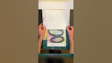 Gel plate printing - Abstract in one pull!