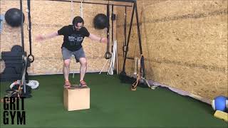 Lateral Step Off Depth Jump+Stick (short demo) "stick and hold the landing"
