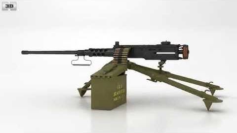 Browning M2 3D model by 3DModels.org