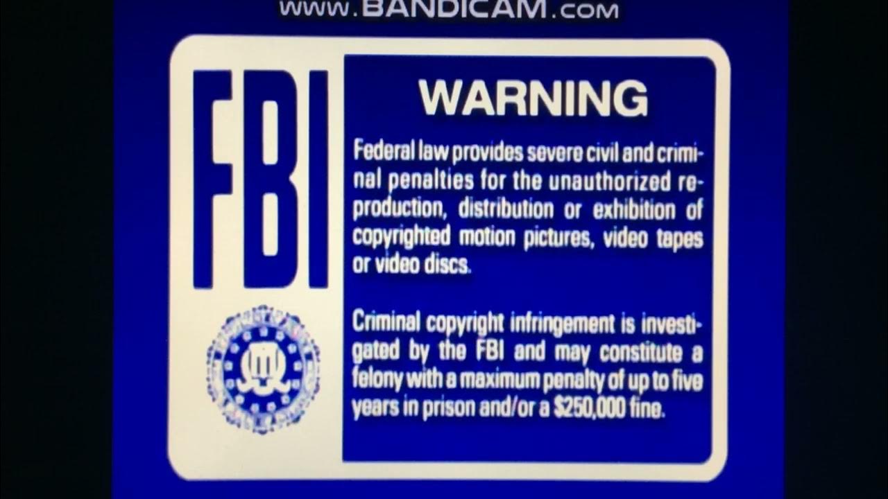 Blue Fbi Warning Screen Walt Disney Home Entertainment www.youtube.com