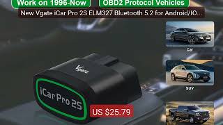 New Vgate iCar Pro 2S ELM327 Bluetooth 5.2 for Android/IOS/PC ... — Best Buy 2026 | Great Quality!