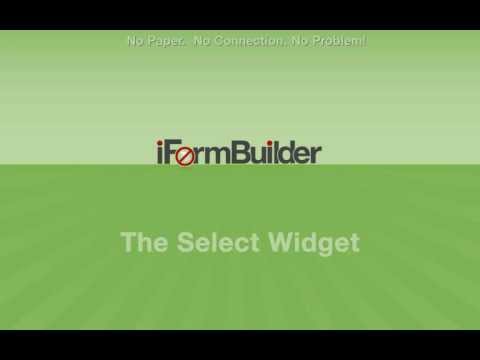 iFormBuilder Widget: The Select Widget