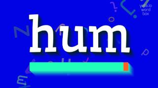 HUM - HOW TO PRONOUNCE IT? #hum