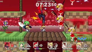 Smash Battles! Evil Ryu vs Daiyousi vs Hotel Mario vs Alice vs Peppino vs Flandre (100sub special)