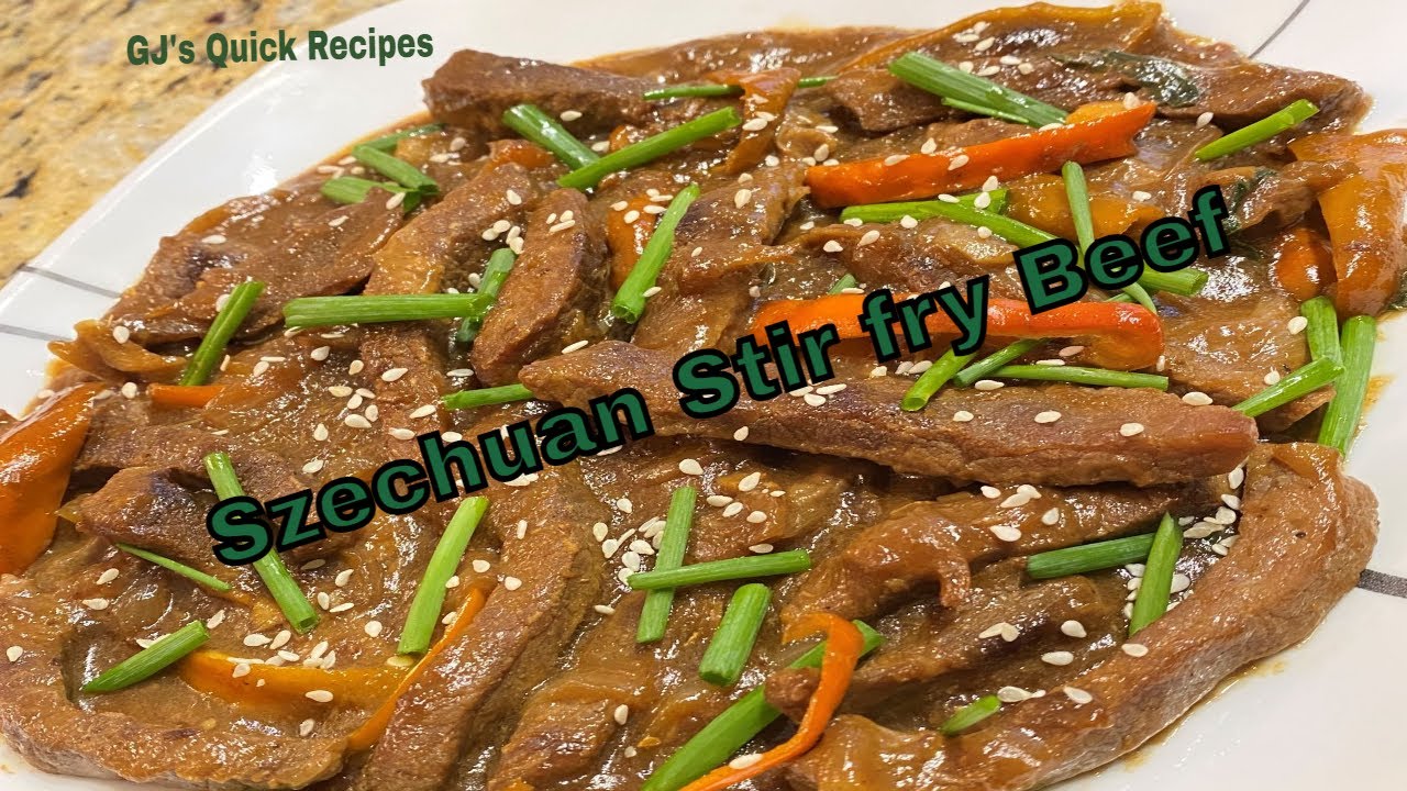 How to cook Szechuan Stir fry Beef by GJ's Quick Recipes