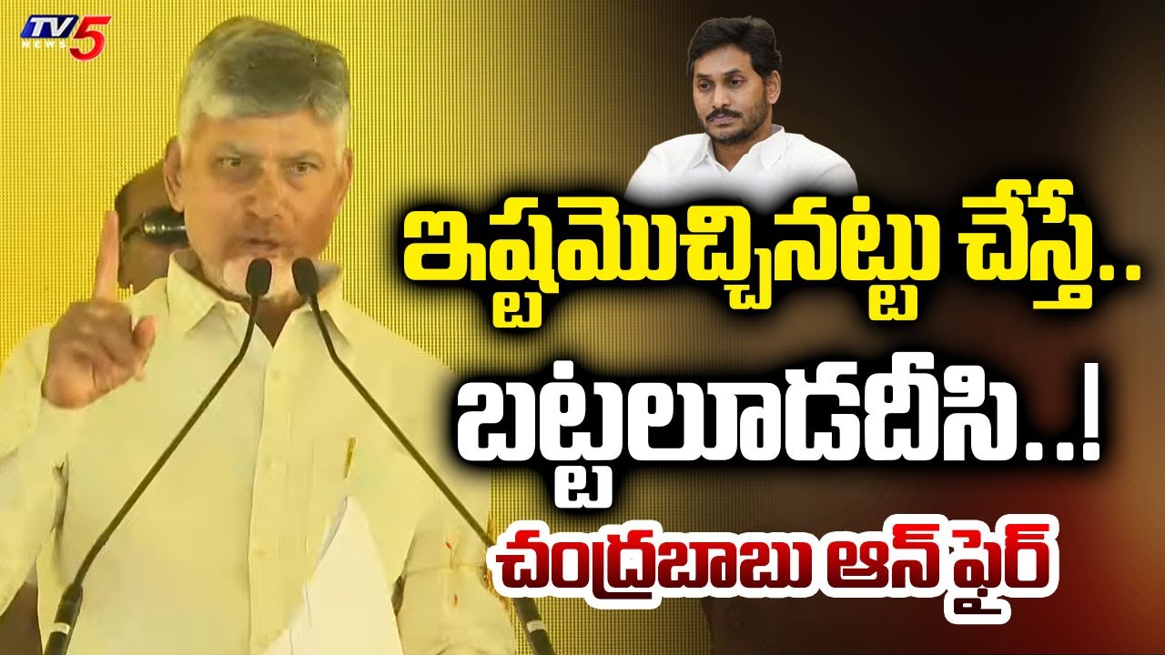 CM Chandrababu Naidu Fires On YCP Leaders | YS Jagan | YSRCP | AP Politics | TV5 News