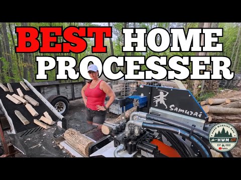 FASTEST Home Firewood Processor Set Up! NO Chainsaw Needed! - YouTube
