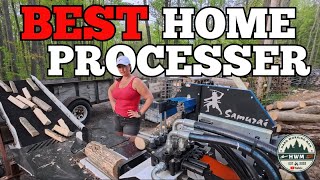 FASTEST Home Firewood Processor Set Up! NO Chainsaw Needed!