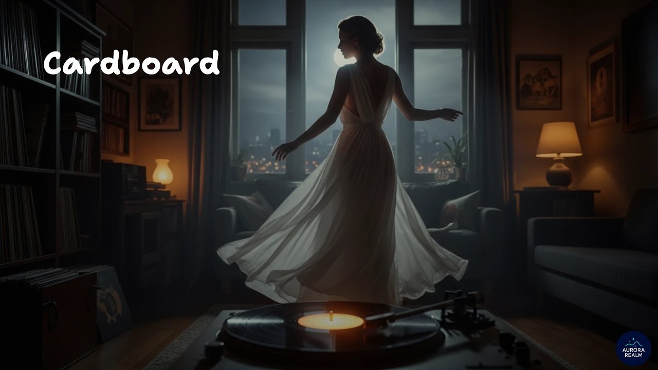 Cardboard 🌙 Cozy Late Night Vibe 🌙 Spinning Vinyl & Dancing in Pale Moonlight