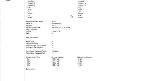 AEMC®   6292 Micro Ohmmeter   Part 2   Downloading Tests Using DataView® And Creating Reports