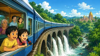 From the City to Grandma’s Village 🚆🌿 | A Beautiful Journey of Children | Ghibli Style Cartoon Story