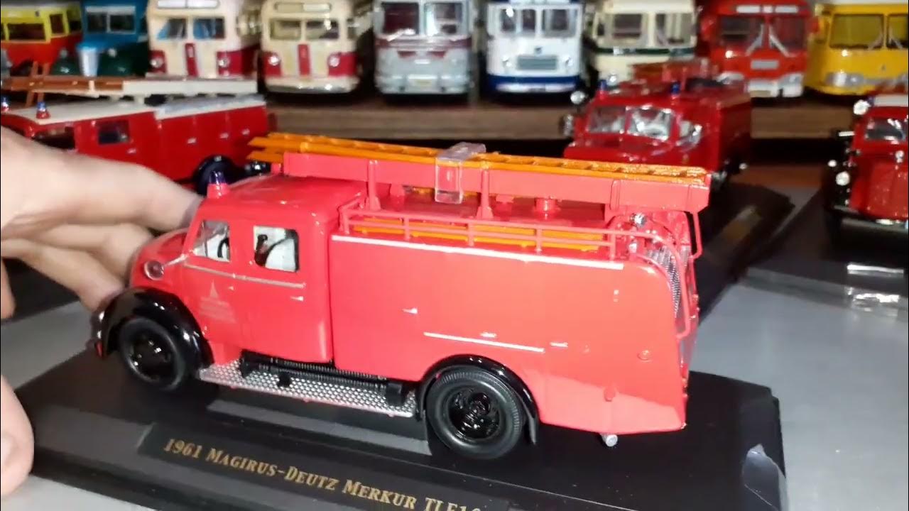 обзор моделей 1/43 пожарные мерседес магирус деннис - YouTube