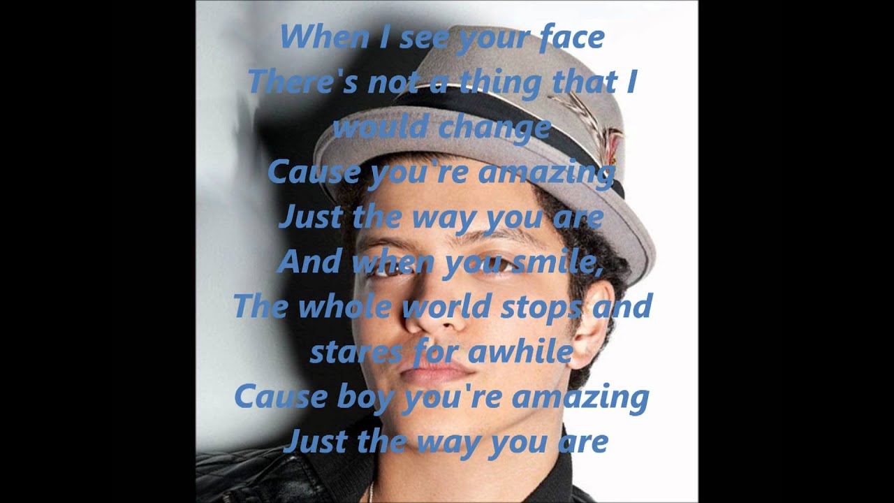 Bruno mars just the way you are lyrics instrumental girl version by