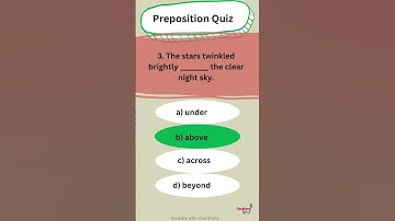 Prepositions Quiz | Preposition Exercise | English Grammar practice