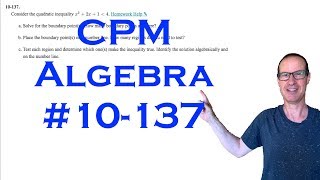 CPM Algebra Chapter 10 Problem 137