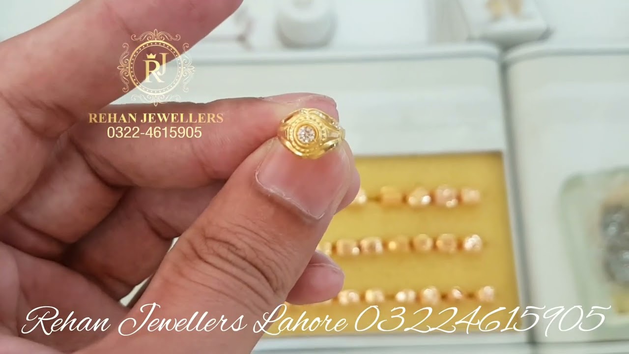 22K Two-Tone Gold Baby Boy Ring | Raj Jewels