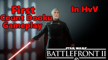 Epic First Count Dooku Gameplay In HvV - Star Wars Battlefront 2