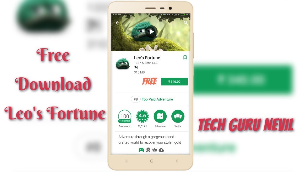 How To Download Free Leo's Fortune For Any Smartphone  100% working And 100% Legal | Tech Guru Nevil