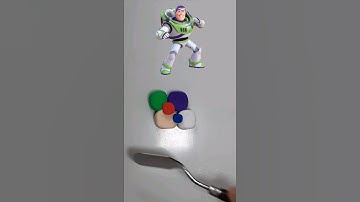 what color do mixed Toy Story character make?? #colormixing #colors #oddlysatisfying #artvideo