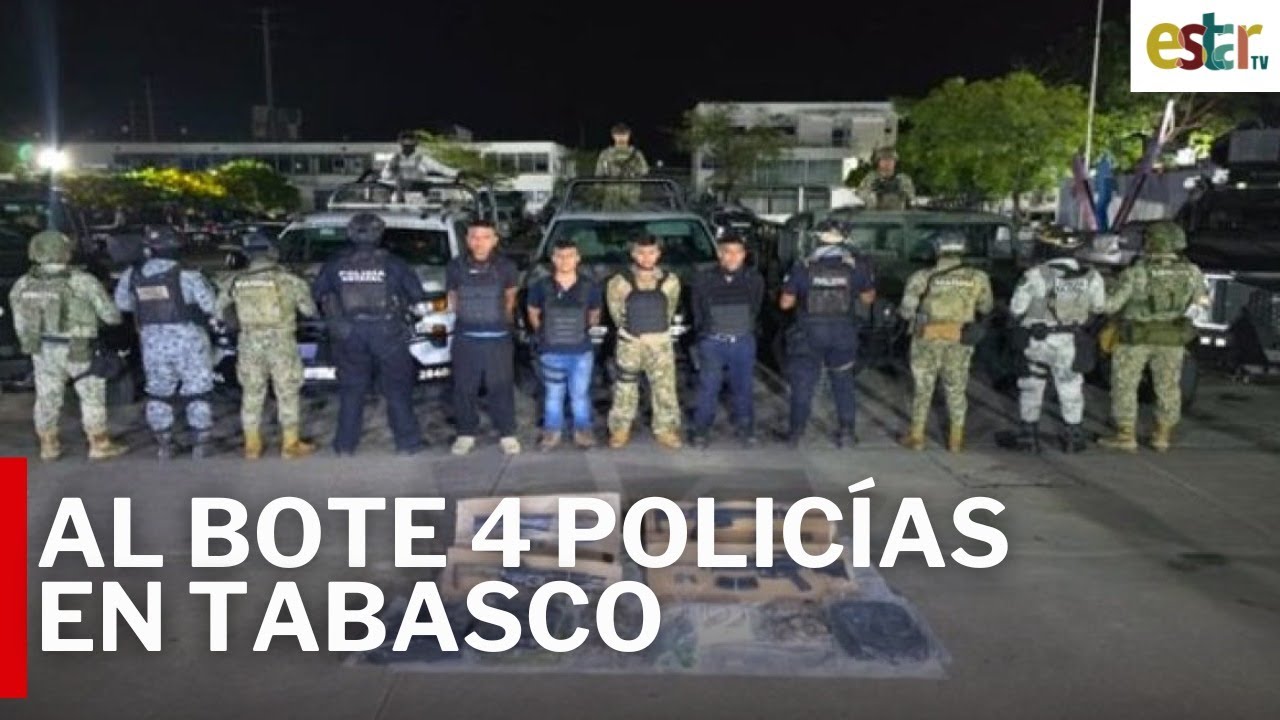 Policías detenidos en Tabasco por muerte de estudiante. - YouTube