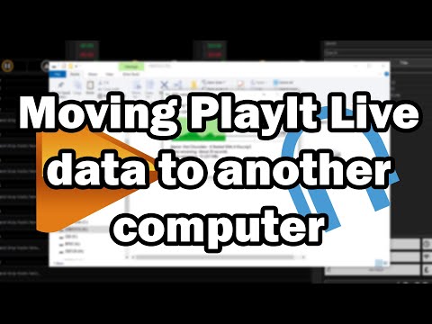 "Moving PlayIt Live data to another computer" by PlayIt Software - video from PlayIt Software