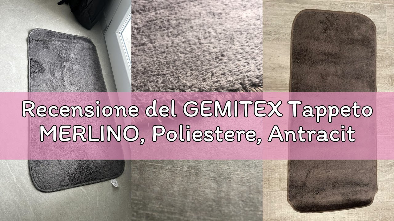 Recensione del GEMITEX Tappeto MERLINO, Poliestere, Antracite, 50X110