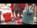 Membuat balon gas dari tabung freon (meledak)