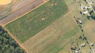 Flying over the corn maze in Greenback TN 10-3-2008
