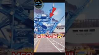 Ship Crashes Into Port Crane! 😱 Pal Bhar Mein Sab Tabah! | Mega Crane Collapse #viral #shorts