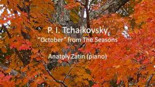 P. I. Tchaikovsky - "October". Anatoly Zatin (piano) chords