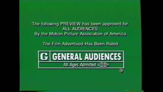The Following Preview Has Been Approved For All Audiences, Rated G