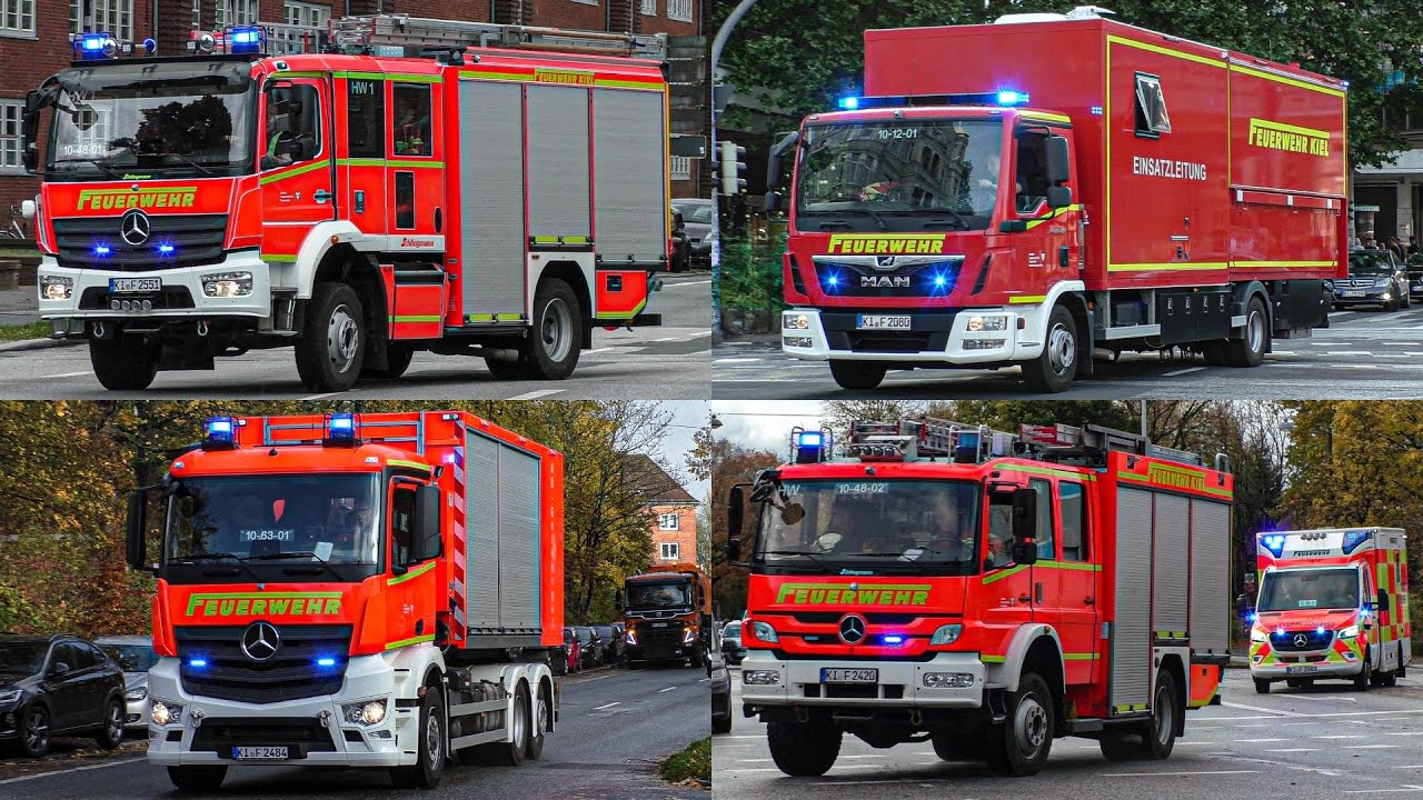 [ELW2, WLF, Reserve & Neufahrzeuge!] Feuerwehr Kiel | Einsatzfahrten der Hauptfeuerwache in Kiel!