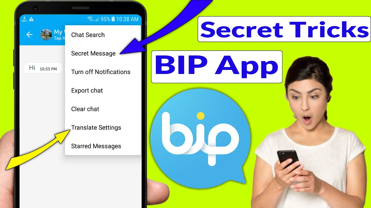 Bip App Secret Setting | Secret Message Kya Hai | Translate any language from Hindi to English | Bip