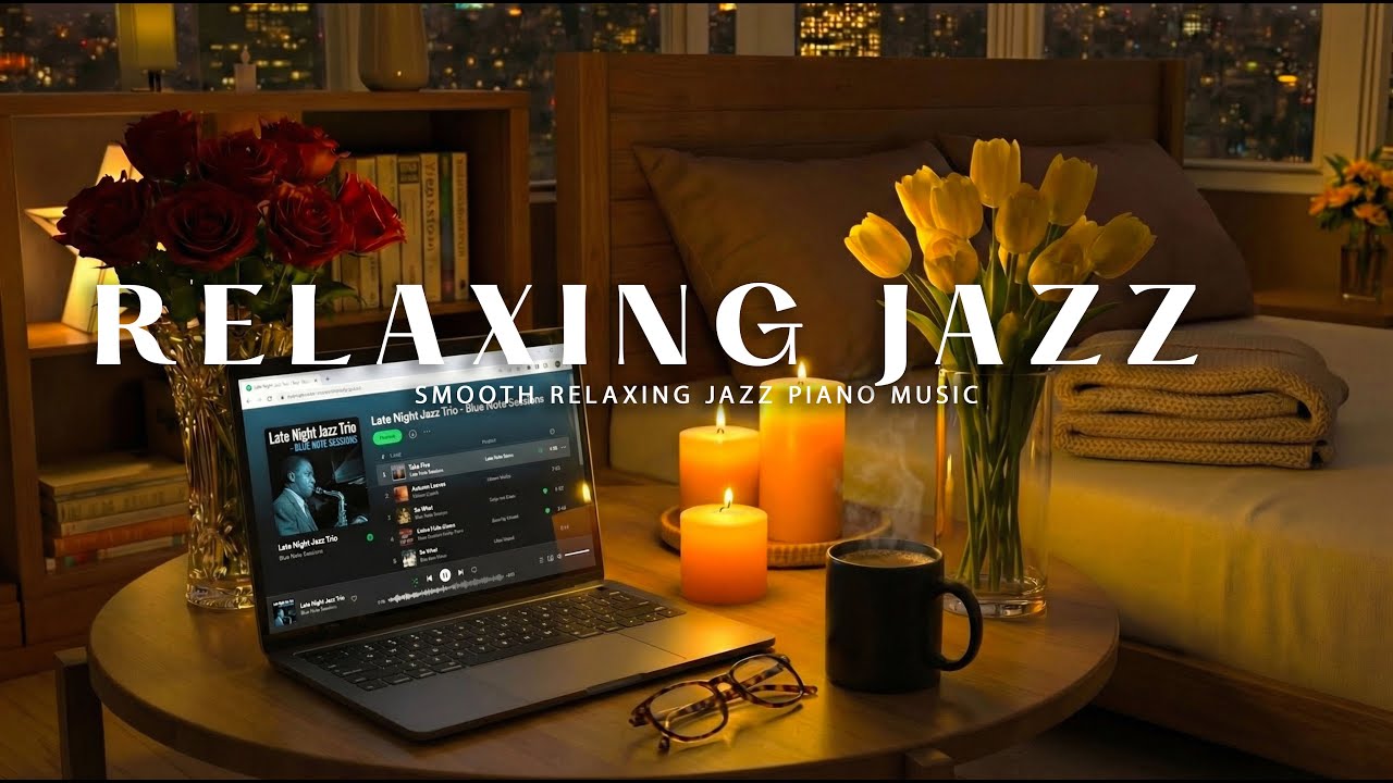 Relaxing Jazz - Smooth Late Night Room Piano Jazz For Reading Work Focus Relaxation Better Sleep