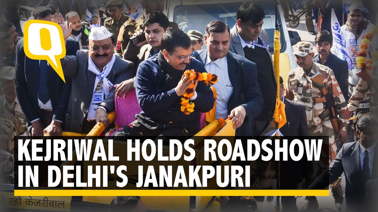 Delhi Elections 2020: CM Arvind Kejriwal Leads Roadshow in Delhi's Tilak Nagar, Janakpuri
