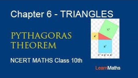 Pythagoras theorem Class 10 maths Ch-6 [TRIANGLES]