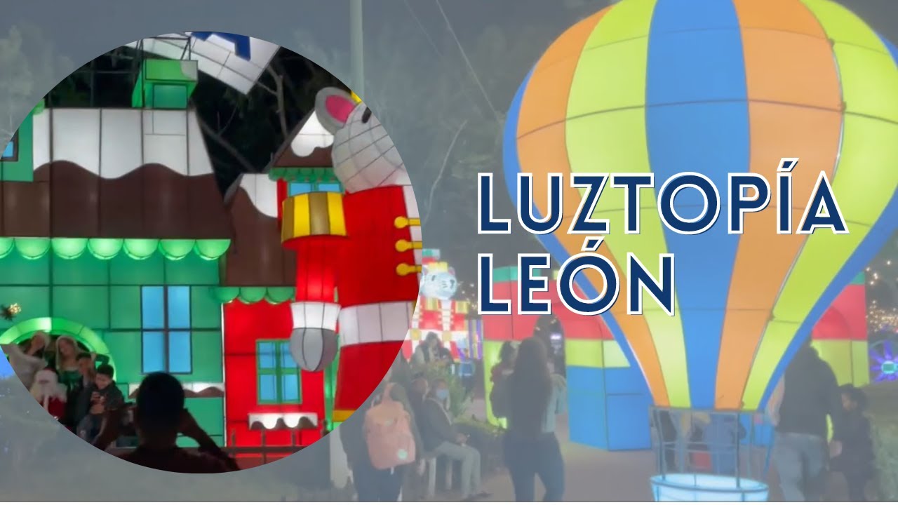 LUZTOPÍA. León Gto. Inflables iluminados en parque explora.