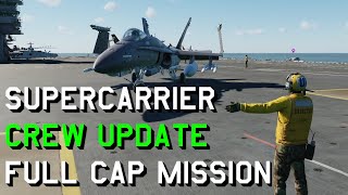 AWESOME Supercarrier Deck Crew Update | DCS F-18 Full CAP Mission | DCS VR