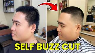 HOW TO CUT YOUR OWN BUZZ CUT WITH CLIPPERS | Quick & Easy At-Home Haircut Tutorial ✂️💈 Great Man