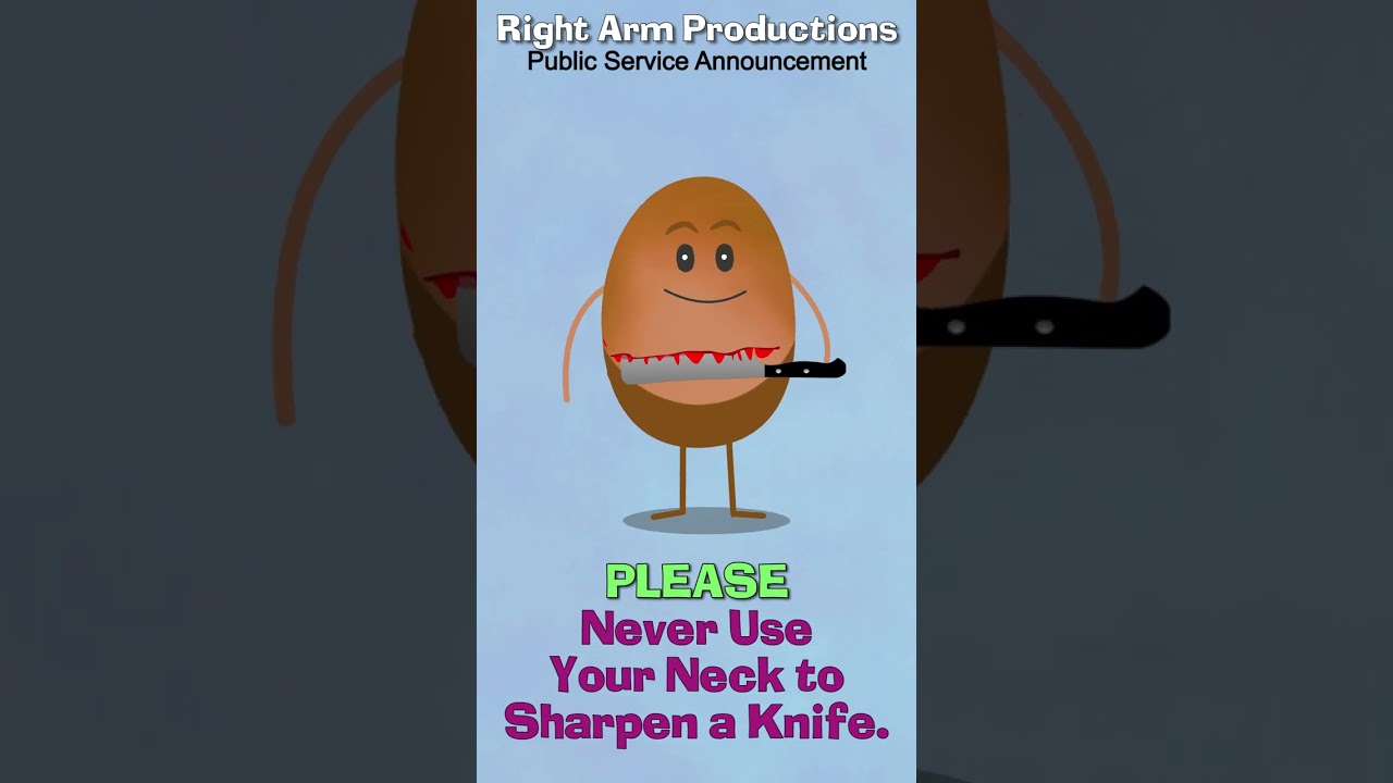 Социальная реклама 016 Никогда не точите нож шеей