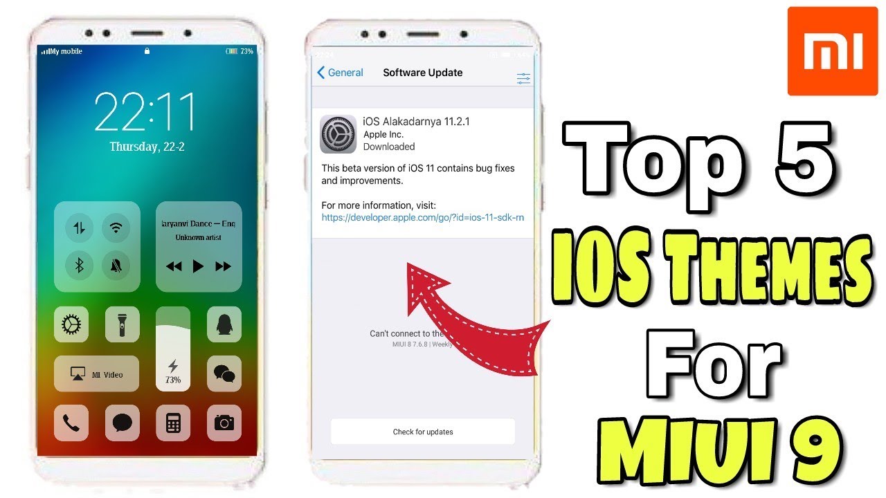 Top 5 IOS Themes For MIUI 9 /10 | Pure iPhone Look - YouTube