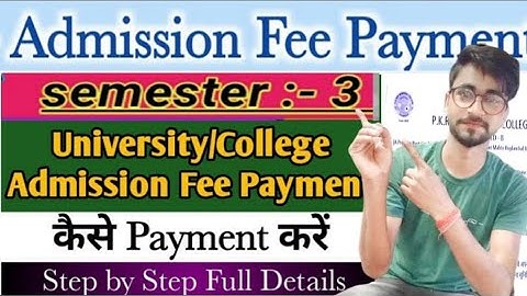 UG sem 3 admission process full video part 1