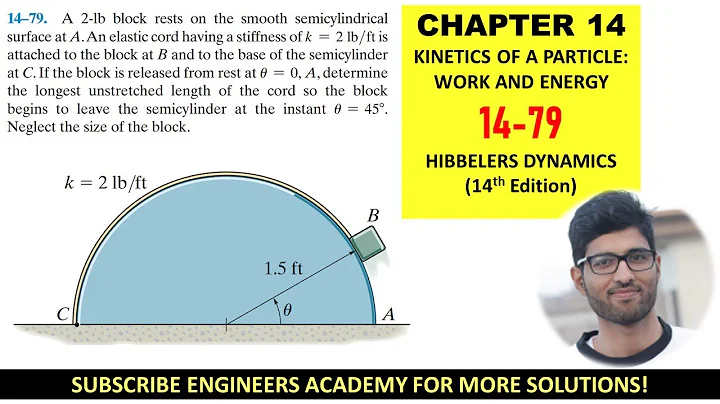 14-79 Kinetics of Particle: Conservation of Energy Chapter 14: Hibbeler Dynamics | Engineers Academy - DayDayNews