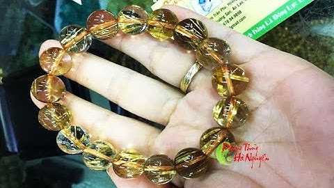 Đá quý Hà Nguyễn - vòng thạch anh tóc vàng 12 ly tự nhiên